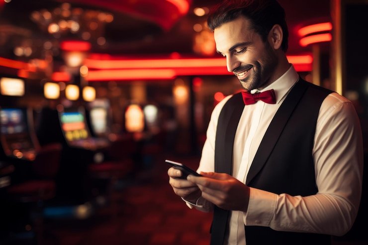 Pengguna menikmati taruhan olahraga sepak bola melalui aplikasi mobile 22toto