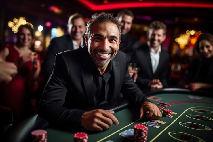 Pemain menikmati permainan baccarat secara live dengan dealer asli